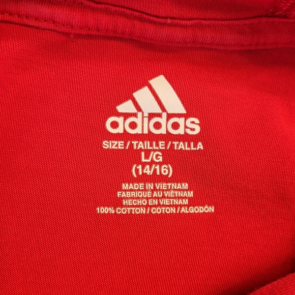 ADIDAS YOUTH Longsleeve Tee Hoodie Pullover Size Large (14/16) - Picture 5 of 10